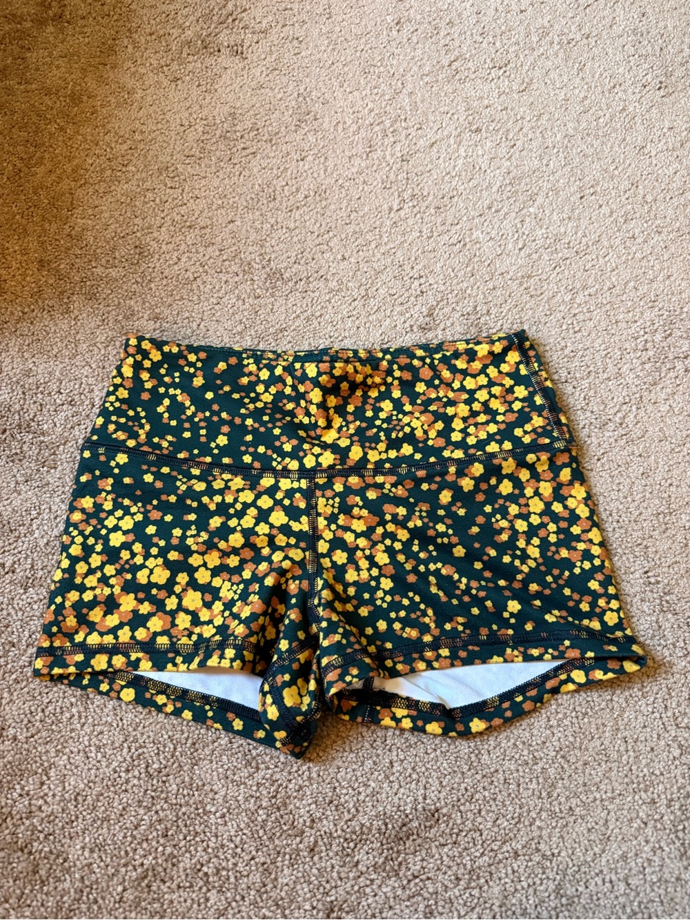 Fleo Women's Floral Performance Shorts - Yellow Floral